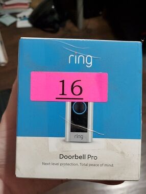 Ring Doorbell Pro - Blue, White, Pink